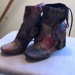 Floral Velvet Booties